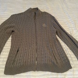 Ralph Lauren grey zip up sweater